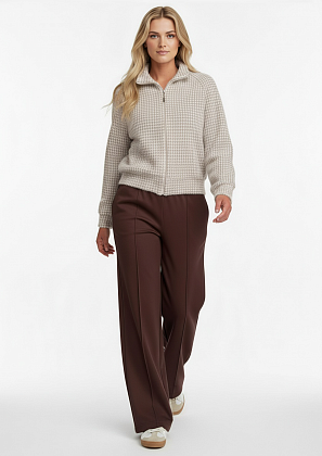 Брюки женские карманы в листочку коричневые Брюки женские карманы в листочку коричневые